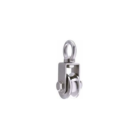 Poulie de Levage 350kg avec 2 Roulements, Poulie pour Cable, 48mm Poulie Inox 304