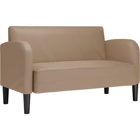 Canapé  Sofa causeuse cappuccino 110 cm similicuir (1/5)