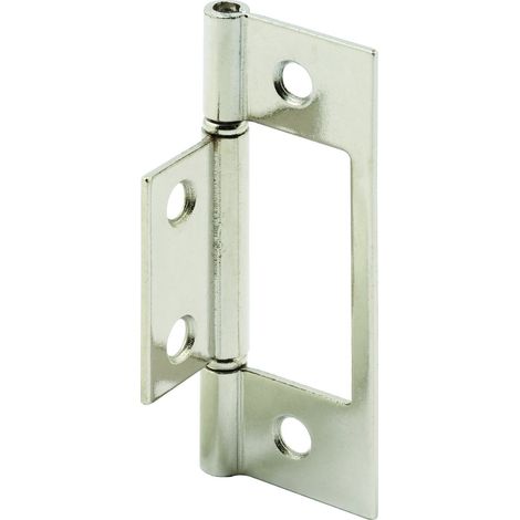 Charnière de porte à 2 plis, 3 en., EN ACIER, plaqué nickel, Non-mortise (lot de 2) (1/4)