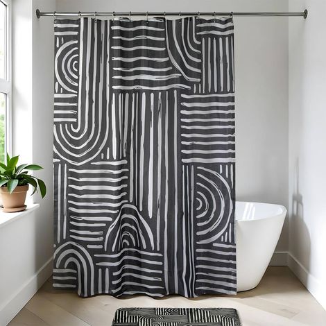 Tenda da doccia in poliestere 180x200 cm - vibrazioni etniche - Tendance
