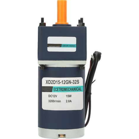 12V 15W Permanentmagnet-Getriebemotor, 8mm Welle, einstellbare Drehzahl, Rechts-/Linkslauf (320 U/min) (1/5)