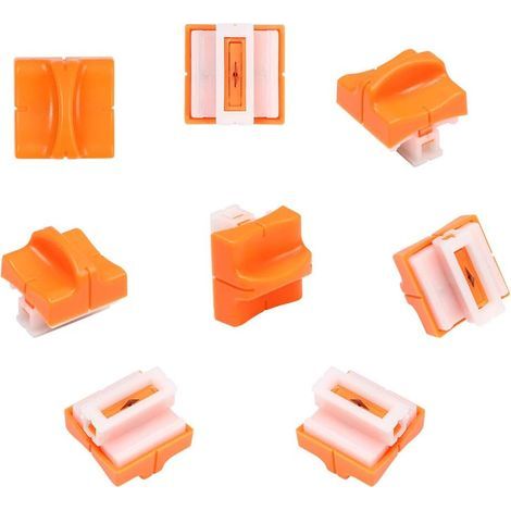 8 cuchillas de repuesto para cortadora de papel con fusible de seguridad para cortadora de papel A4, color naranja. (1/4)
