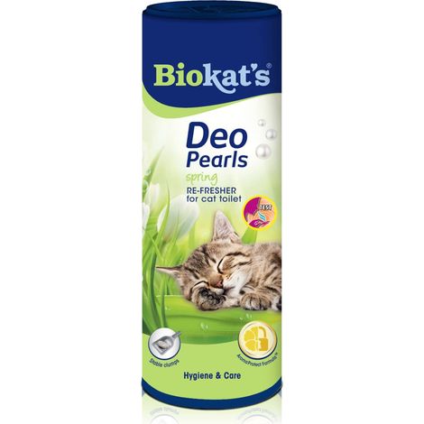 Deo Pearls printemps - Complément de litière parfumé pour la fraîcheur et les agglomérats compacts dans les toilettes du chat - 1 boîtes (1 à 700 g) (1/5)