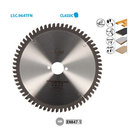 LEMAN Lame Carbure Scie Circulaire D255 Al30 mm Z72 964TFN25572 Classic (1/2)