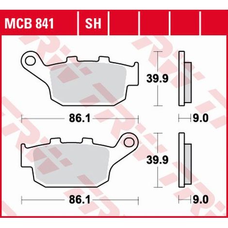 TRW ZF Bremsbeläge KH496 Bio für Honda CBF 500 / CB500 X / CBR500 (ab 2013), CB 650 F / CBR 600 (ab 2014), NC 750 (ab 2014), Kawasaki Versys 650 (ab 2015), Z 750 (2011–2014), Z 800 (2013–2017), Suzuki