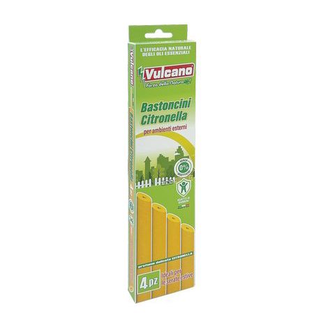 BASTONCINI ANTI ZANZARE GREEN VULCANO - CITRONELLA CF=PZ 4- 12 confezioni