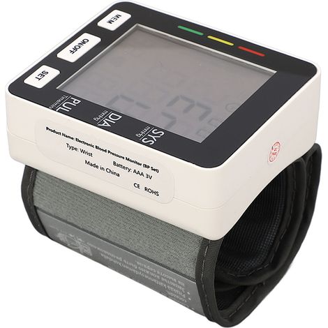 Tragbares, intelligentes und automatisches digitales Blutdruckmessgerät für das Handgelenk mit großem LED-Bildschirm, geeignet für den Heimgebrauch. (1/4)