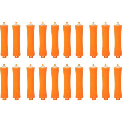 20 pièces Bigoudis Épaissis Antidérapants DIY Orange pour Débutants, Salon à Domicile