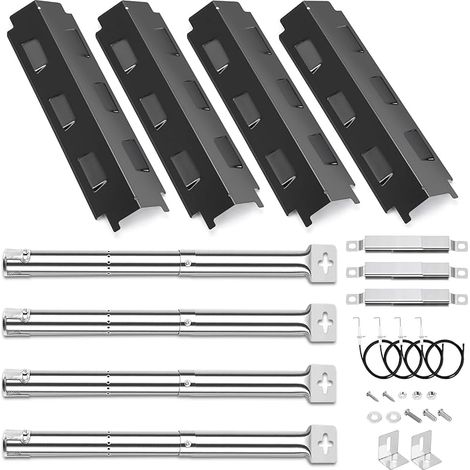 Brûleur & Croisé Tube & Diffuseur de Chaleur Kit pour Charbroil, Barbecook Vanilla, Barbecook 300, Tenneker TG4, Kit de pièces de Rechange pour Barbecue à gaz (1/5)