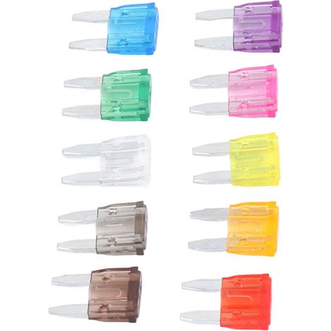 Assortiment de fusibles pour voiture et camping-car (à lames standard) : 2 A, 3 A, 5 A, 7,5 A, 10 A, 15 A, 20 A, 25 A, 30 A et 35 A. (1/5)