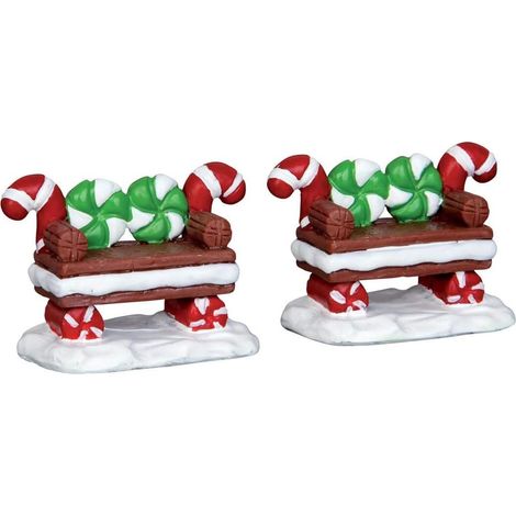 Lemax Panca Di Biscotti Alla Menta 44812 villaggio di natale miniatura