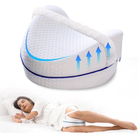 Cojín elevador de piernas de espuma viscoelástica, funda extraíble/lavable, almohada para dormir (1/5)