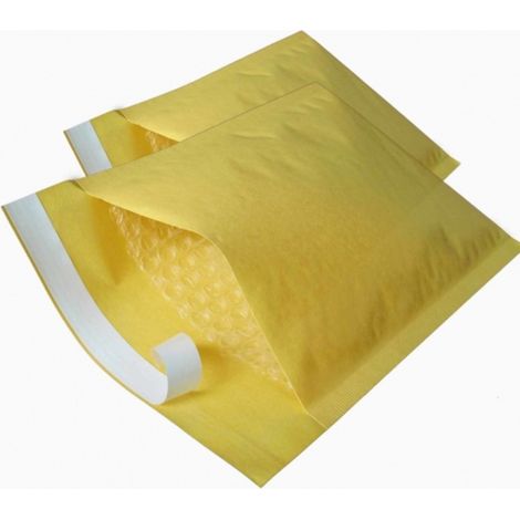 TrAdE Shop Traesio - Set 10 Pezzi Busta Gialla Da Lettere Imbottita 20x24 Cm Postali Pluriball -