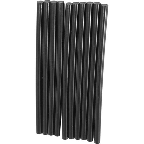 10er-Set 7 x 150 mm farbige Heißklebesticks für 20-W-Heißklebepistolen, schwarz (1/5)