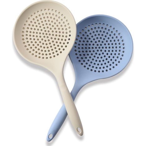 Lot de 2 écumoires en silicone avec grande tête maille 17 cm et (1/5)
