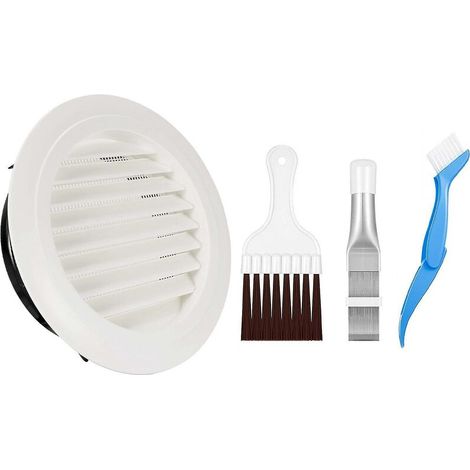 8 Inch Round ABS Air Grille with White Soffit Vent (1/5)