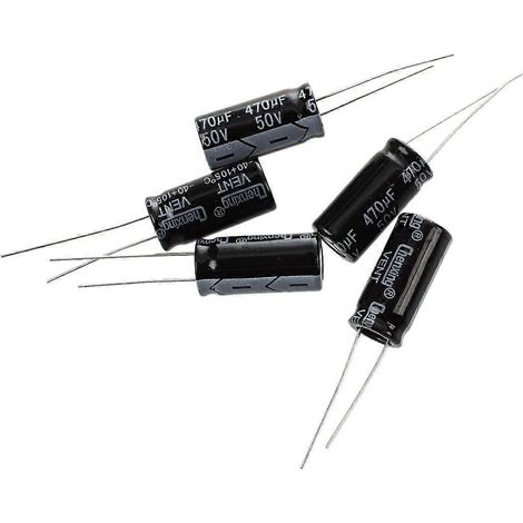 5 Condensateurs Électrolytiques Radiaux 470uF 50V 105°C 10x20mm Lot (1/5)