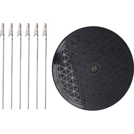 Plateau tournant pour peinture au pistolet, diamètre 7,5 pouces, rotation à 360 degrés, support de peinture pour maquettes avec 6 tiges à pince pour le modélisme (1/5)
