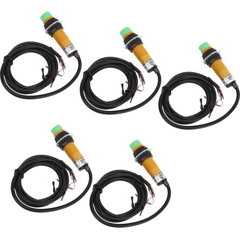Capteur de proximité inductif NPN 5 pièces, boîtier ABS, non encastrable, interrupteur de détection 6-36V DC, capteur d'approche industriel (1/5)