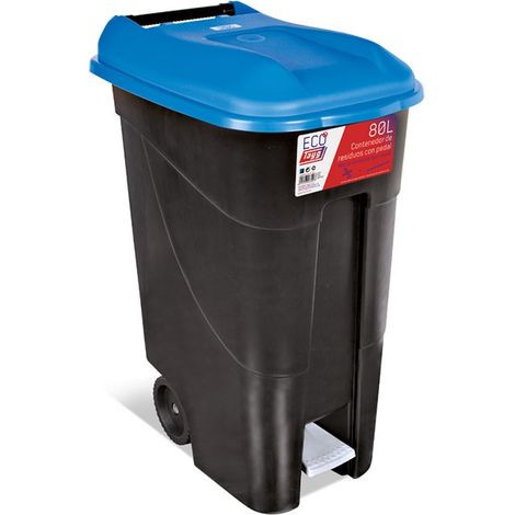 Contenedor con Pedal 80 L Tapa Azul TAYG