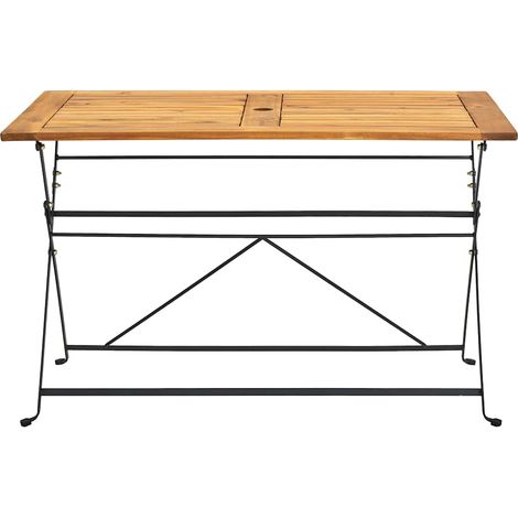 Maison Exclusive - Klappbarer Gartentisch 120x70x74 cm Massivholz (1/5)