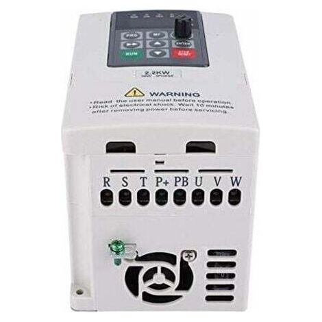 Convertisseur de fréquence, variateur de fréquence VFD 380 V 2,2 kW pour le contrôle de la vitesse du moteur, sortie triphasée, convertisseur de fréquence CNC (1/3)