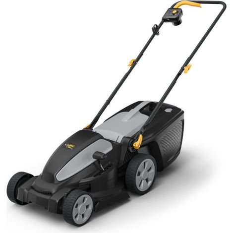 Alpina AL1 34 E Elektro-Rasenmäher, 1200 W, 34 cm – Fangkorb 35 L, 6-Stufen Einstellung – Für Rasenflächen bis 300 m² (1/4)