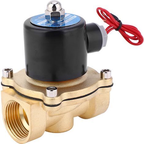 Magnetventil aus Messing, normalerweise geschlossen, für Luft, Wasser und Öl, 1" BSPP 2W250-25 AC220/DC24V/DC12V (1/5)