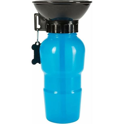 Filiyano-Bouteille d'eau avec gamelle intégrée 600 ml - Pour chiens - Idéale pour les promenades en famille (1/5)