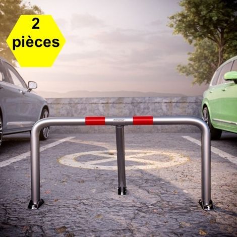 2 Barrières de Parking Robuste et amovible: Protection Efficace contre les Intrus (1/5)