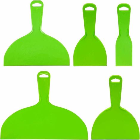 Wiederverwendbares Kunststoff-Spachtelmesser-Set, grün, flexibles Schaberwerkzeug, flexibles Farbschaber-Werkzeug für Abziehbilder, Tapeten, Backen, Spachtelmasse für Wand und Auto, R