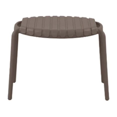 Table basse de jardin ronde en résine PP 50 % recyclé Joysxee- Ø50 cm - Taupe - Jardiline