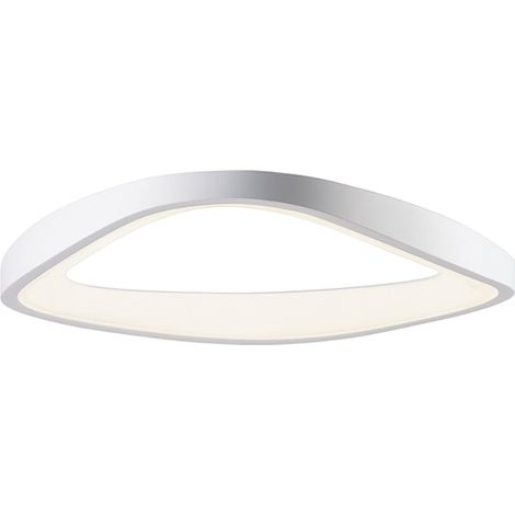 Plafoniera Moderna Perth In Plastica Bianca Triangolare Led Integrato 32W 4000K