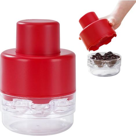 Dénoyauteur à cerises multifonction, 7 trous individuels, idéal pour cuisine et pique-niques. (1/5)