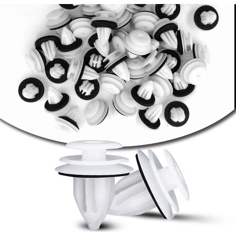 BRAVIX 40 Pièce Clip de Fixation de Voiture, Universal Retenue Vehicle Clips, Rivets en Plastique, Fixation de Carrosserie Garniture de Voiture, Agrafe Panneau Garniture, Pour Auto Voiture Panneaux de (1/5)