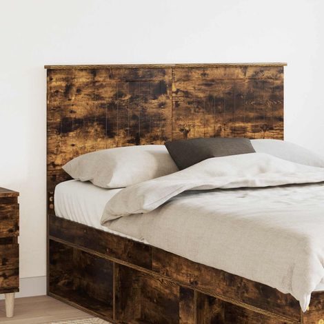 Kopfteil mit Kopfteil Geräucherte Eiche 135 cm Holzwerkstoff