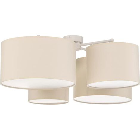 [NEUWERTIG] B-Ware Euluna Lodge Deckenleuchte beige Deckenlampe Lampe Leuchte Spot Kronleuchter (1/2)