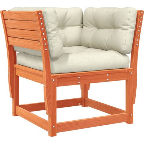 Maison Exclusive - Gartensofa mit Armlehnen und Kissen Braun Mass