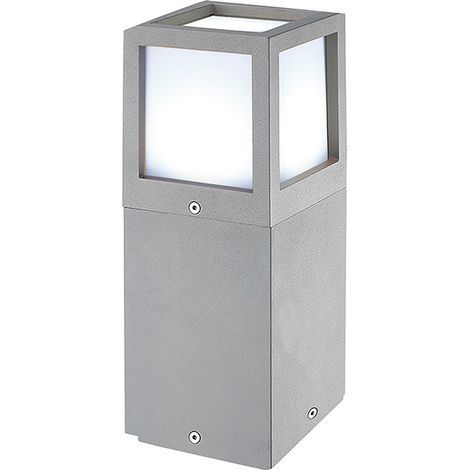 Lampadaire LED Oliver Bollard Gris 15W IP65 3000K 26cm - Groupe Rossini, éclairage de jardin design en aluminium moulé sous pression (1/4)