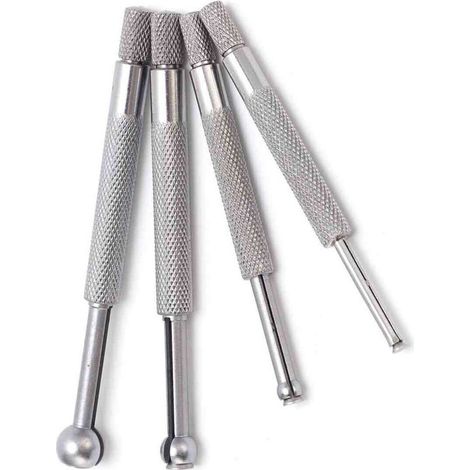 Bohrungslehren, 4-teiliges teleskopisches Rundbohrungslehren-Set, Kugeltyp, Manganstahl, 3–13 mm Innendurchmesser, Bohrungslehre für Perlen-, Uhren- und Brillenreparatur – Crezuo (1/4)
