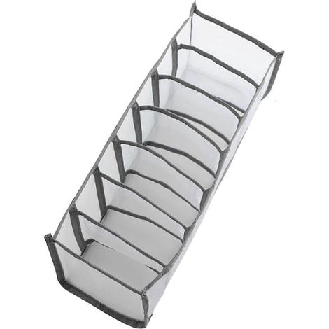 Organisateur de rangement pour sous-vêtements, soutien-gorge, leggings, tiroir pliable, boîte pratique pour tiroirs-Gray 7 Grids (1/5)
