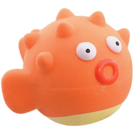 Jouet pour chien en latex avec son en forme de poisson qui saigne, couleurs vives
