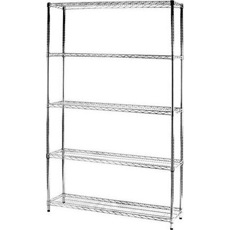 Serena Group Scaffale Acciaio Cromato - 5 Ripiani - 35x120x200 cm (1/2)