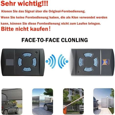 Garagentor-Fernbedienung HSM4 868 MHz, Ersatz für Hörmann HSM 4 Handsender, 868,3 MHz, 4 Tasten, 30 m Reichweite, mit 2 Akkus (1/5)