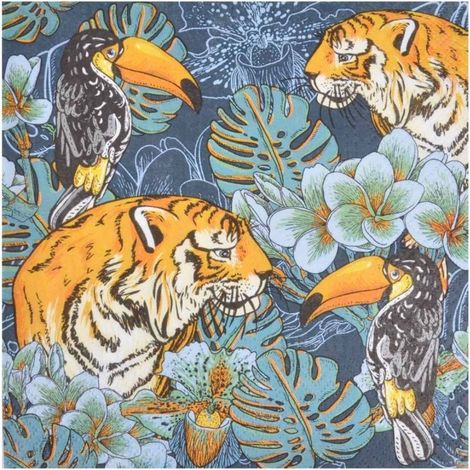 Lot de 20 serviettes papier Nature sauvage
