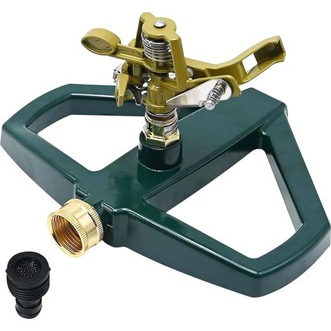 Lawn Sprinkler with Metal Housing 360° Automatic Sprinkler for Garden Watering Heavy Duty Irrigation System for Lawn, Farming and Greenhouse (1/5)