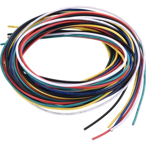 Fil de Raccordement en PVC de Calibre 28, 1,5 m/5 Ft, 28AWG, Fil Électrique Flexible en Cuivre Étamé, 6 Couleurs, 1 mm de Diamètre pour Connexions Internes Appareils (1/5)
