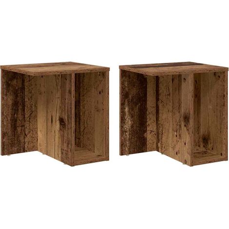 Maison Exclusive - Beistelltisch 2 pcs Altholz 37 x 32 x 40 cm Ho