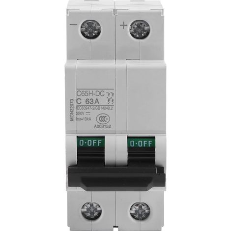 Miniature low voltage air circuit breaker 250V DC 2P for solar power switch (63A) (1/5)