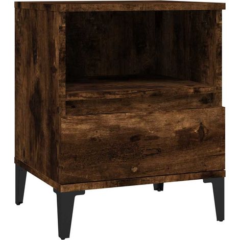 Maison Exclusive - Mesita de noche roble ahumado 40x35x50 cm (1/5)